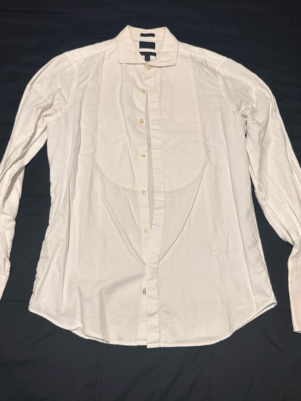 Banana Republic White Tuxedo Dress Shirt